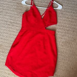 Revolve NBD Vibrant Red Cut Out Dress